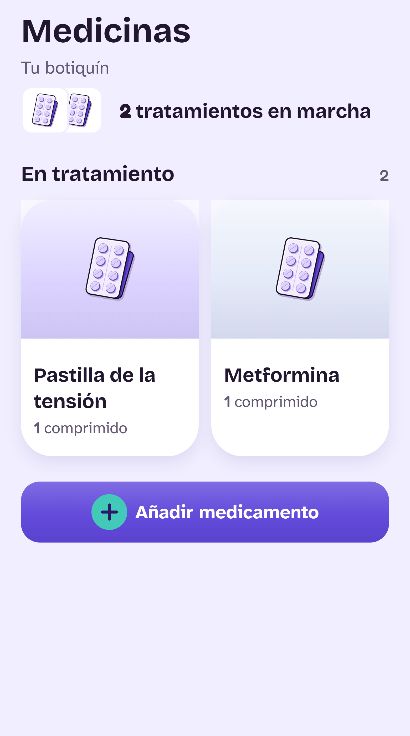 El botiquín con las cajas de cada medicamento